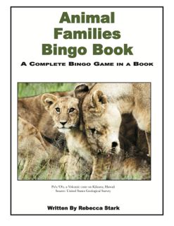 Animal Families Bingo Book, Grades 14 (465-4AP)