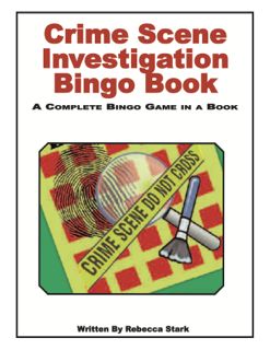 Crime Scene Investigation Bingo Book, Grades 5 & up (428-XAP)