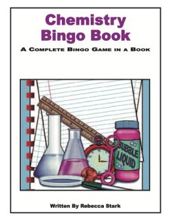 Chemistry Bingo Book, Grades 6 and Up (447-6AP)