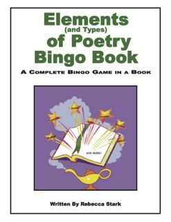 Elements of Poetry Bingo Book, Grades 4 and Up (486-7AP)