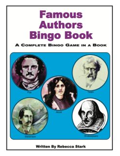 Famous Authors Bingo Book, Grades 5 and Up (487-5AP)