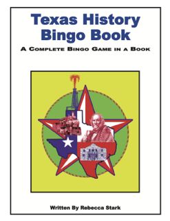 Texas History Bingo Book, Grades 5 and Up (473-5AP)